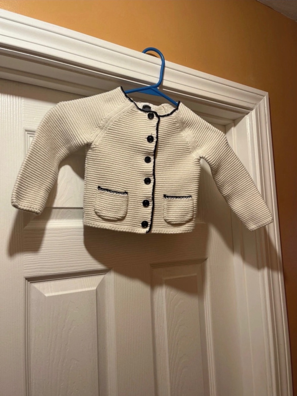 Old Navy 100% Cotton toddler cardigan sweater with contrast trim. 5T